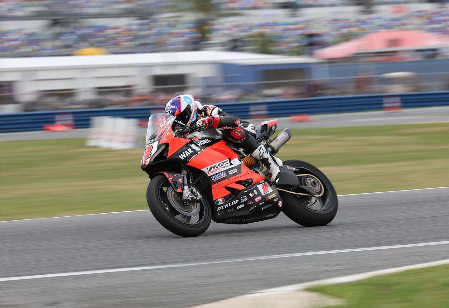 Herrin rode his Ducati Panigale V2 again at Daytona this year. The Warhorse HSBK Racing rider won the 200 last year as well as back in 2010, making him the sixth three-time winner of the Daytona 200, joining the likes of Kenny Roberts and Mat Mladin in that rarified group.