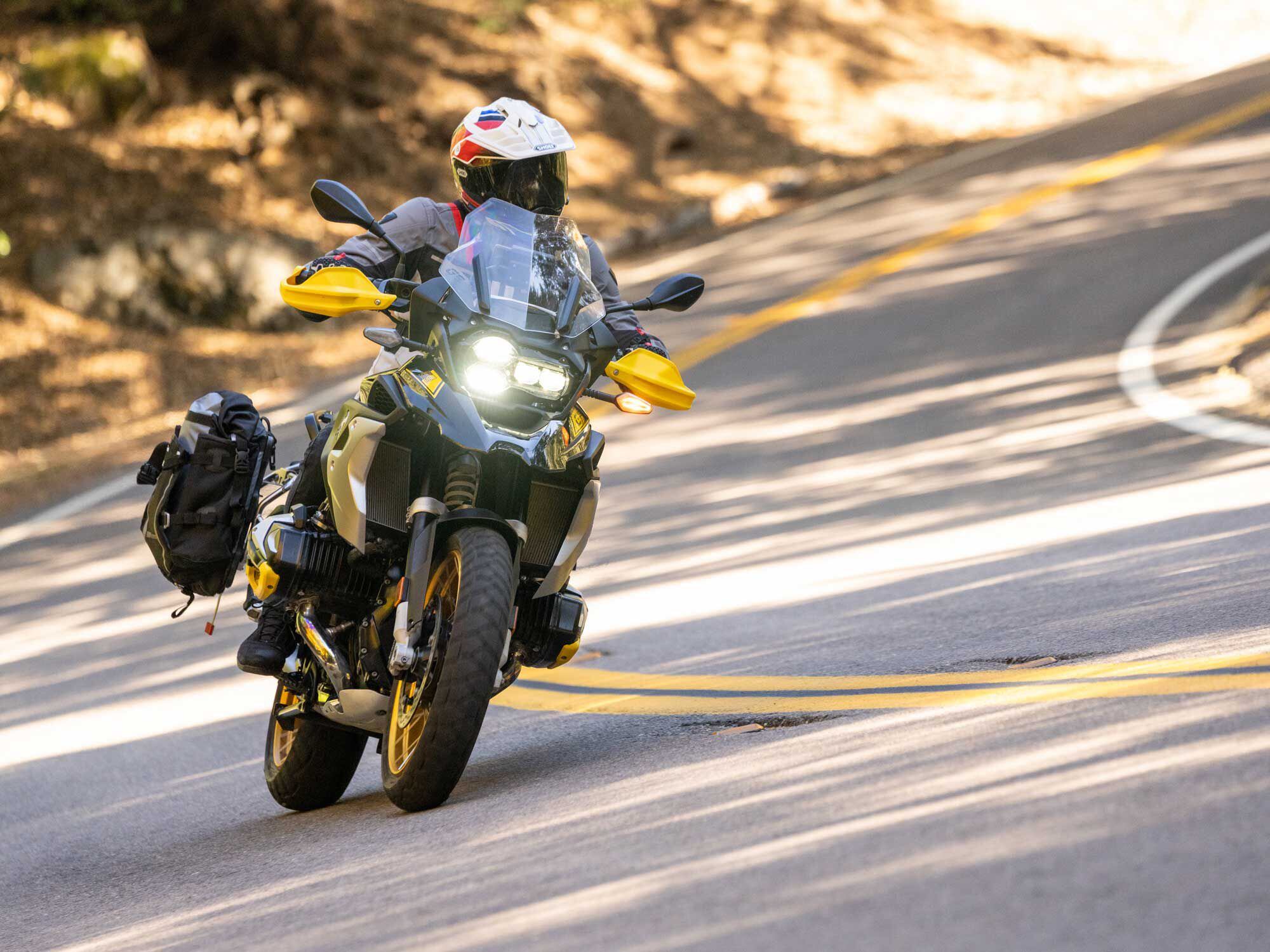 As usual we’re impressed by the R 1250 GS’s agility, especially for a 549-pound motorcycle.