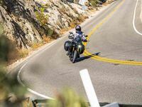 2022 yamaha tracer 9 g t riding on mountain road