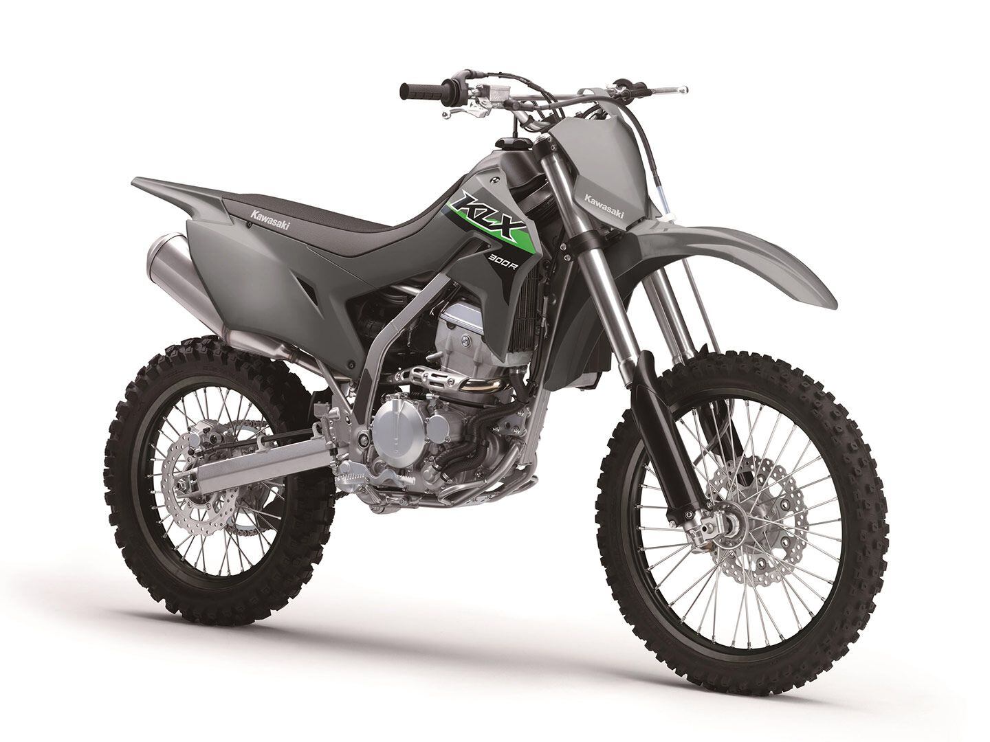 The latest KLX300R is now offered in a new Battle Gray.