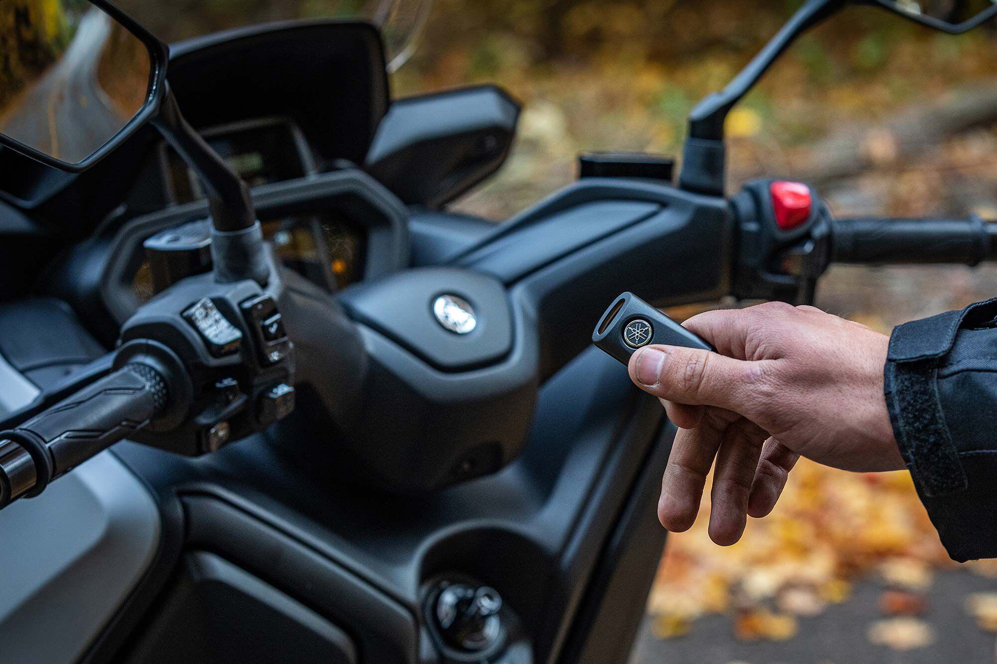 The XMAX will feature Yamaha Smart Key functionality.