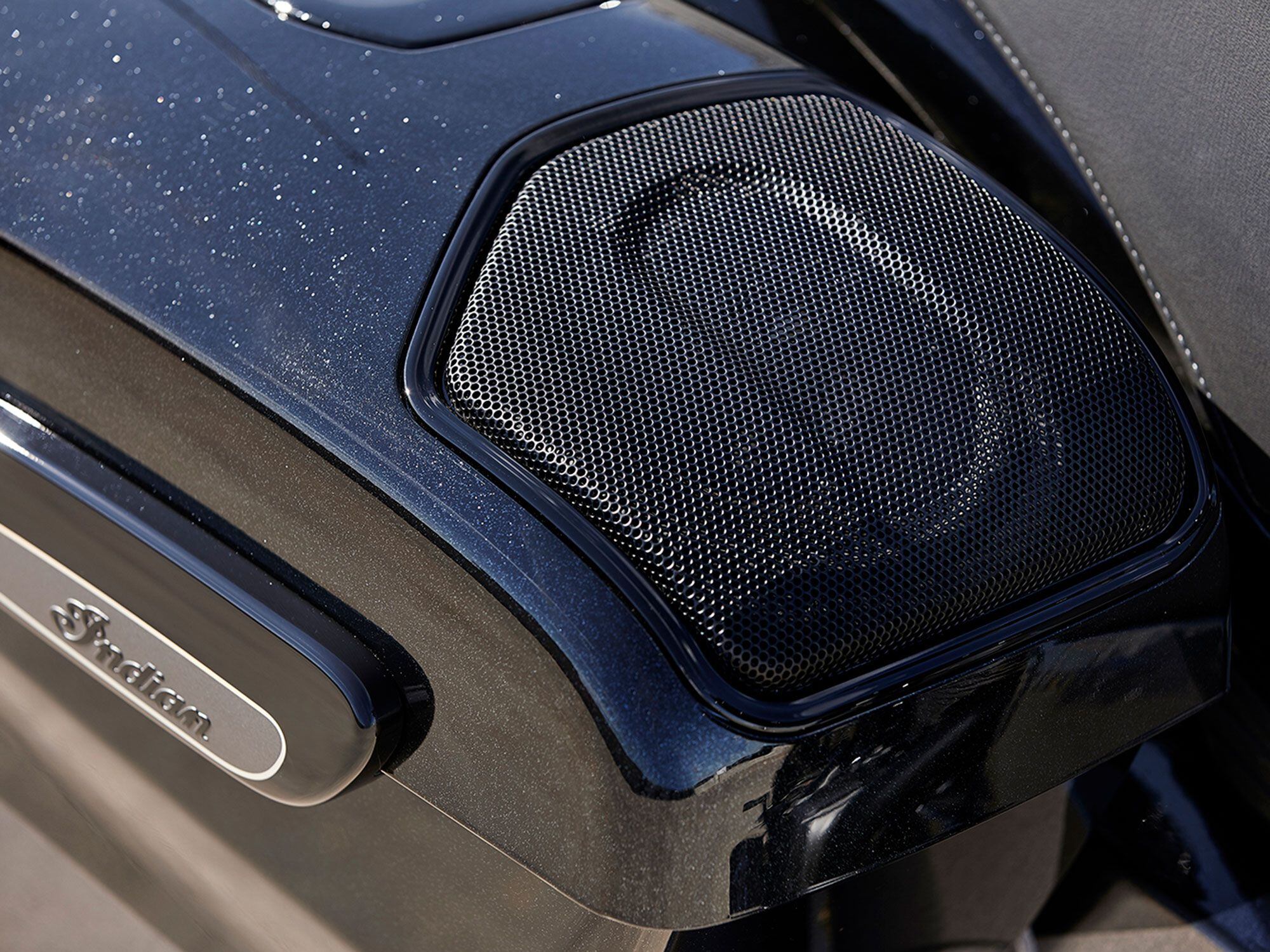 Ride Command powers a 400-watt stereo featuring Apple CarPlay.