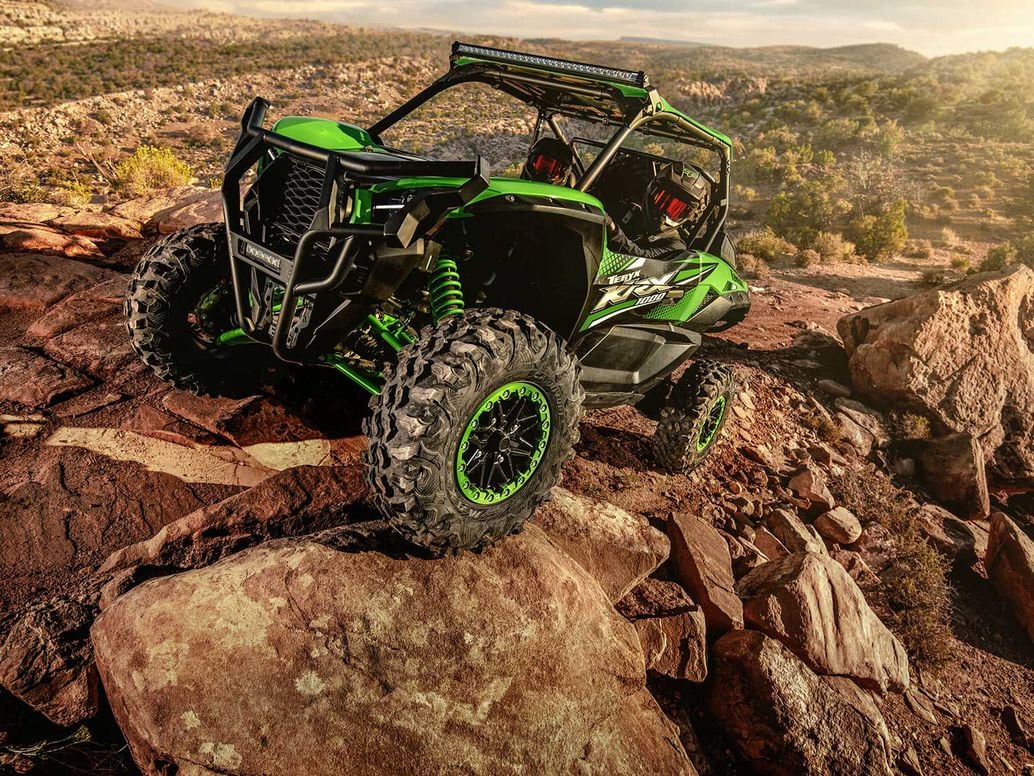 The 2020 Kawasaki Teryx KRX 1000 weighs in at a hefty 1,900 pounds, roughly 400 pounds heavier than the competition. The reason behind this is that every piece is built to last. The suspension components are thicker than many aftermarket units you will fi