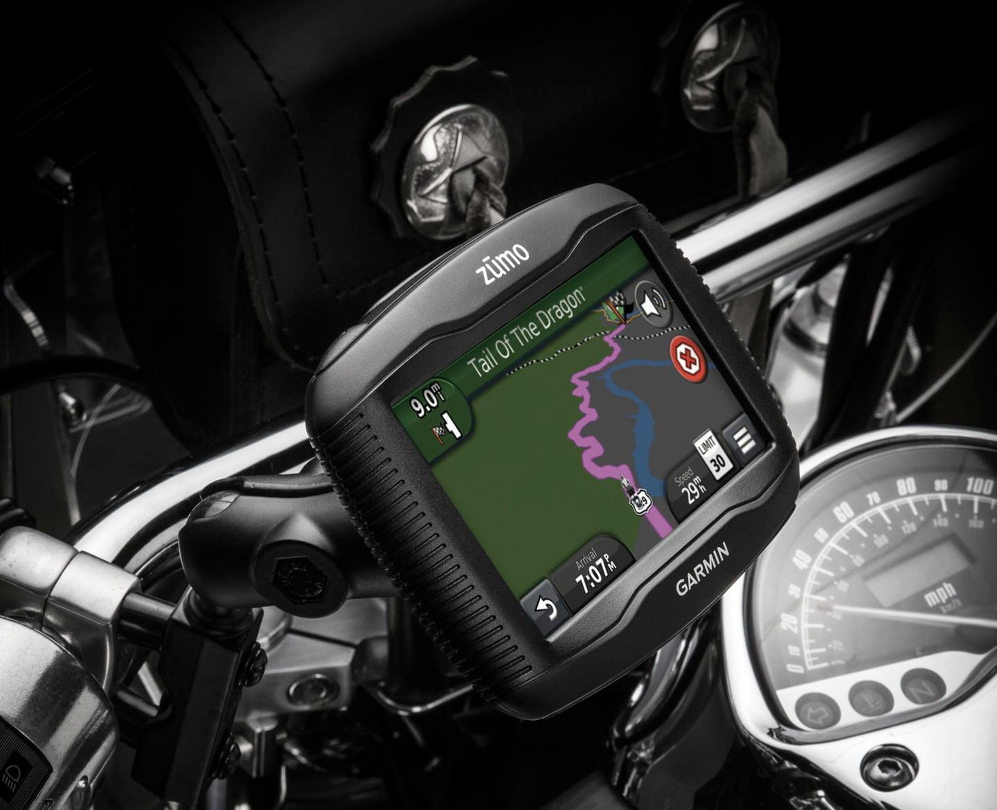 Garmin Zumo 390LM With Tire Pressure Monitor Sensor Motorcyclist