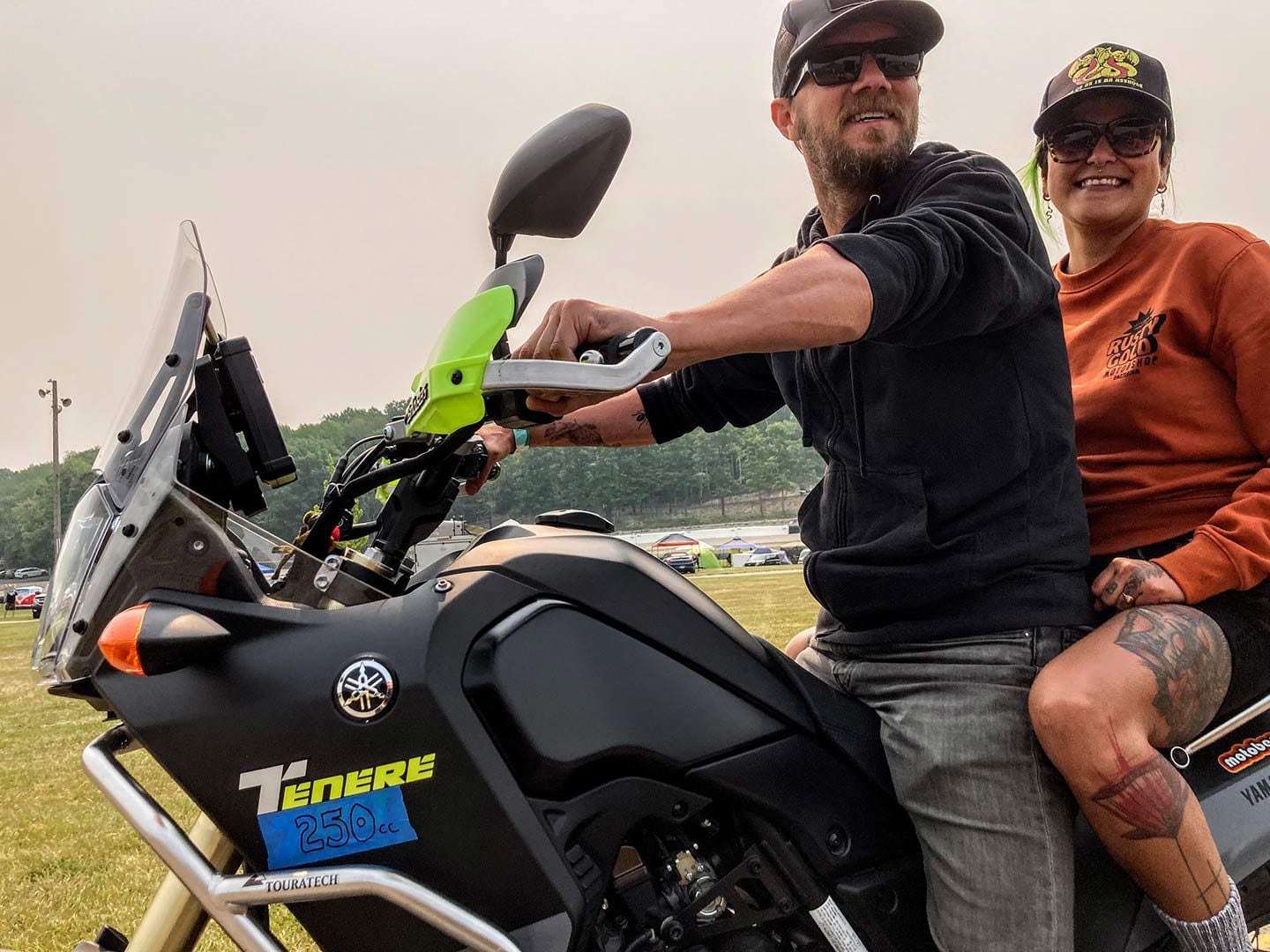 Motobenco’s Ben Clauss and his partner Christina modified their Ténéré to comply with Road America’s new trail rules.