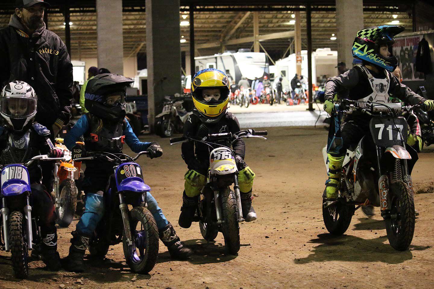 It was a family affair at the Cherry City Classic flat-track races as champions of tomorrow anxiously waited for their turn to spin fast laps.