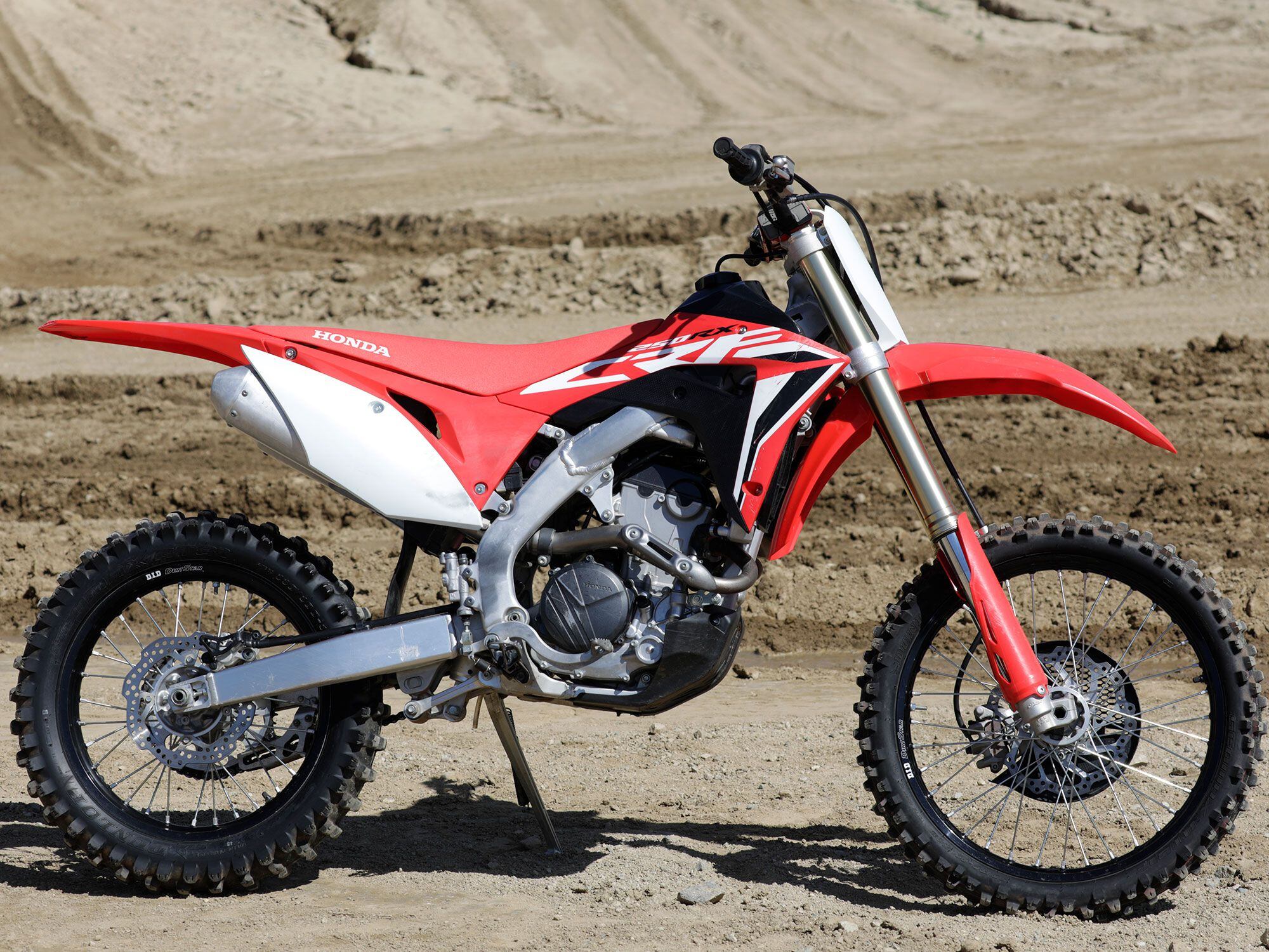 Honda offers a kinder and more gentle liquid-cooled 250cc dirt bike with the 2021 CRF250RX.