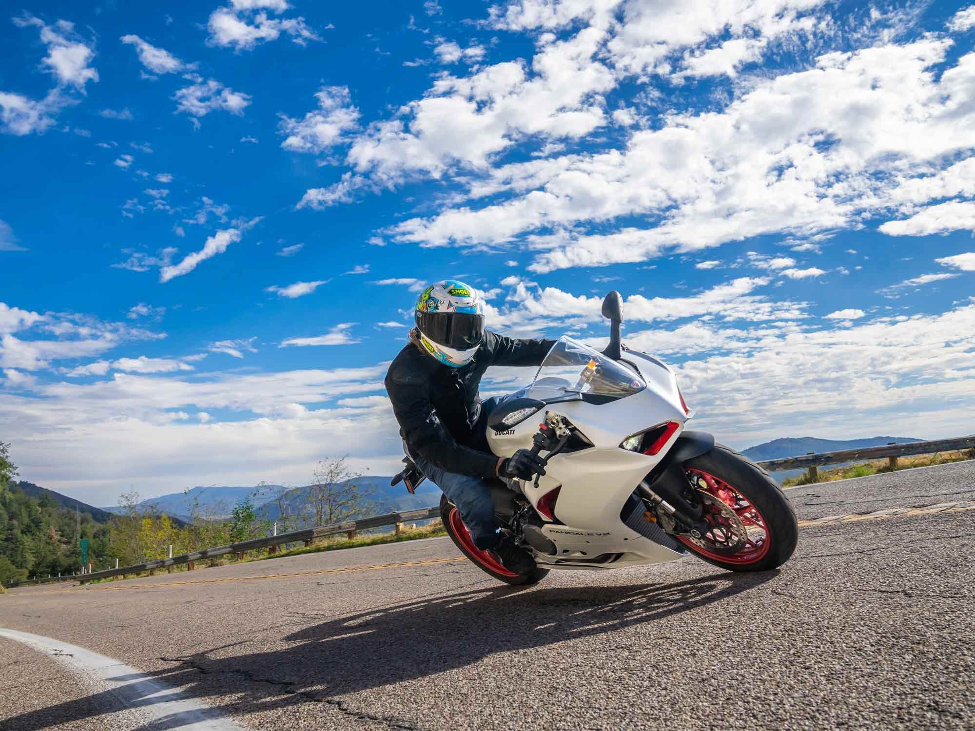 Burning daylight on the 2022 Ducati Panigale V2, an expensive but fun midsize-plus sportbike.