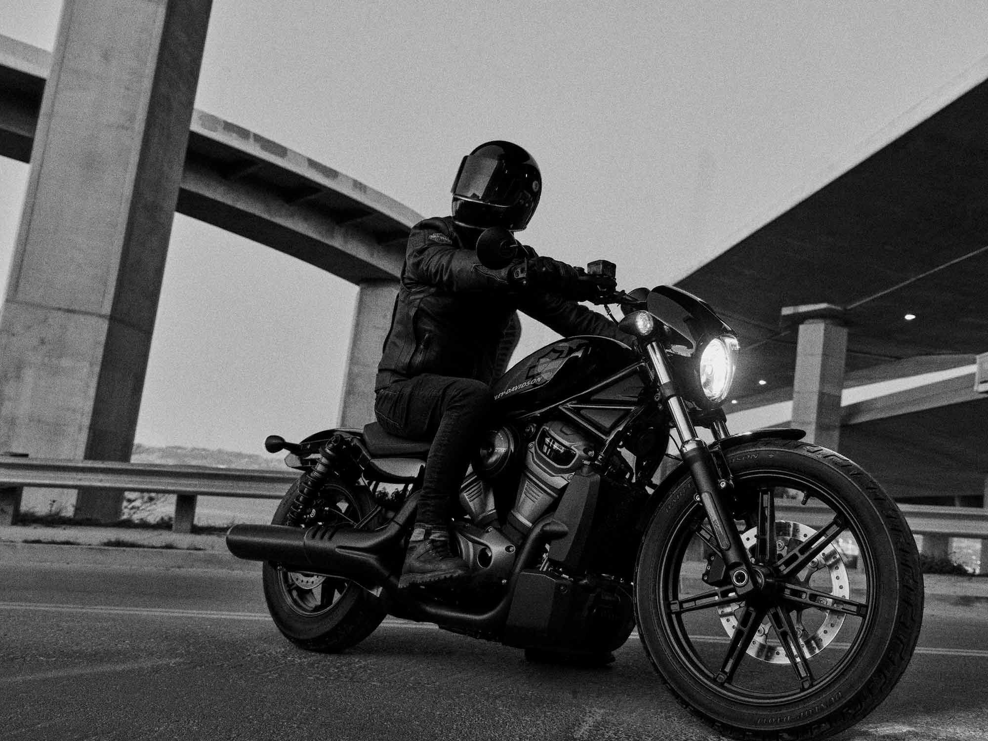 The 2022 Harley-Davidson Nightster: low stance, low bars, low everything.