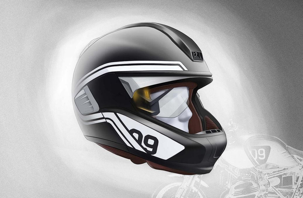 bmw smart motorcycle helmet BMW Displays New Head-Up Display Helmet Technology At Consumer Electronics  Show