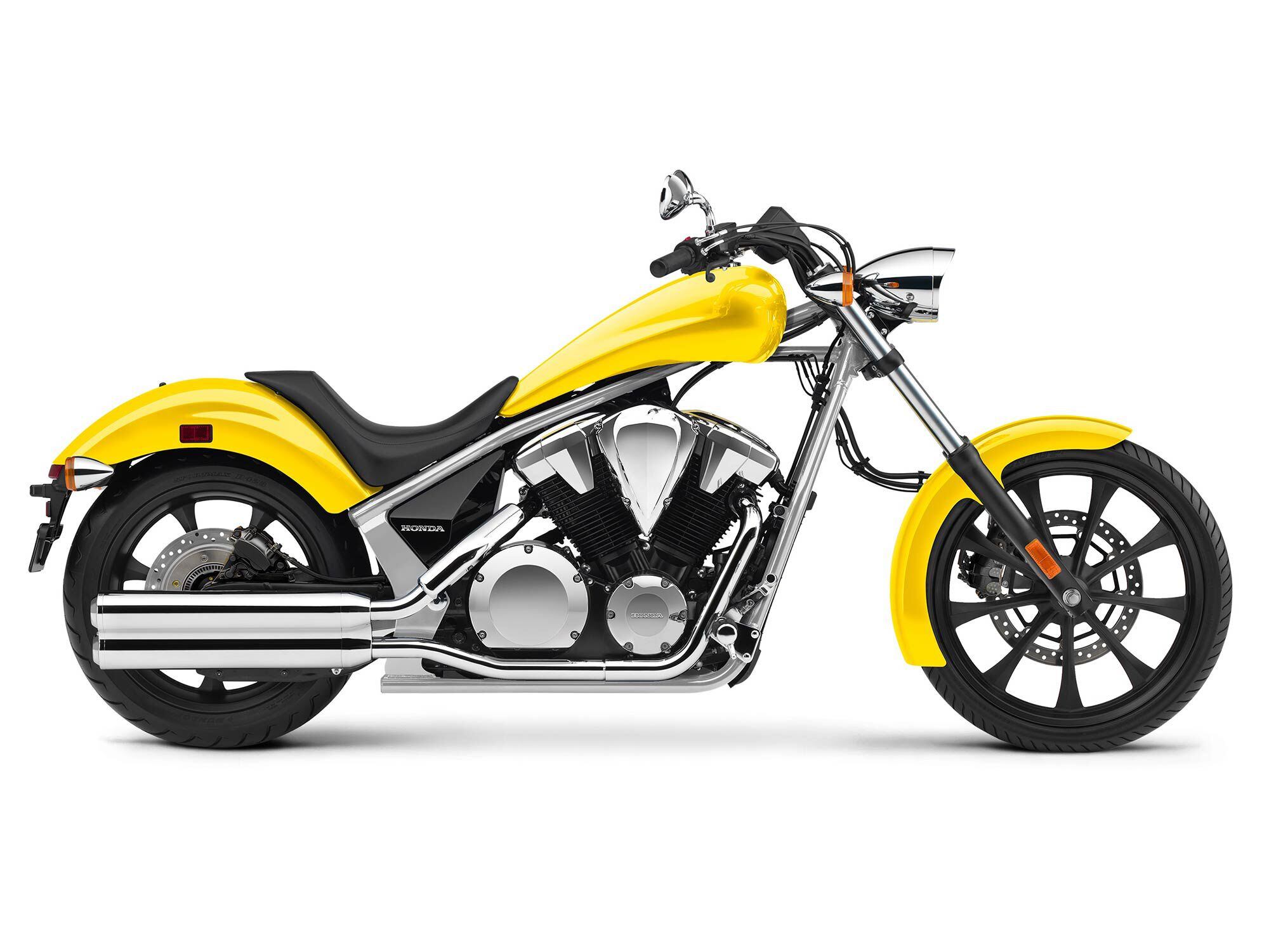 The Honda Fury has a raked-out chopper look right off the dealer floor.
