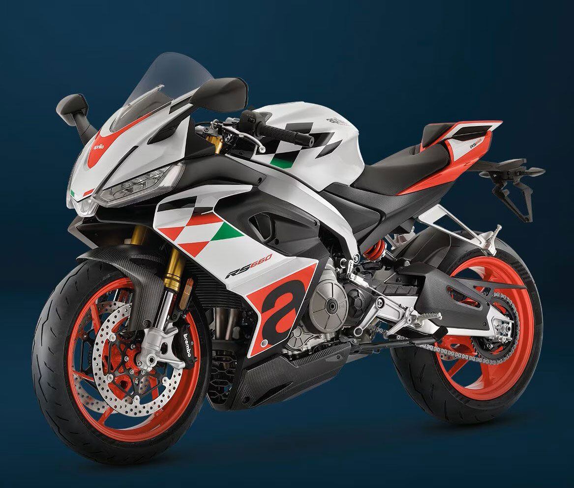 Light weight, livable ergonomics, and a 659cc parallel-twin engine good for nearly 90 hp makes Aprilia’s RS 660 a top pick.