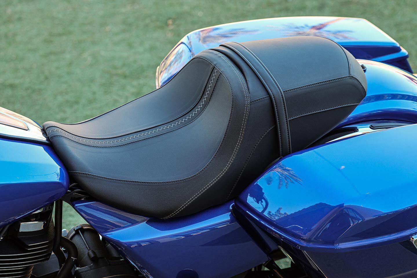 As usual, the Road Glide’s seat is nice and comfortable, letting miles melt away with ease.