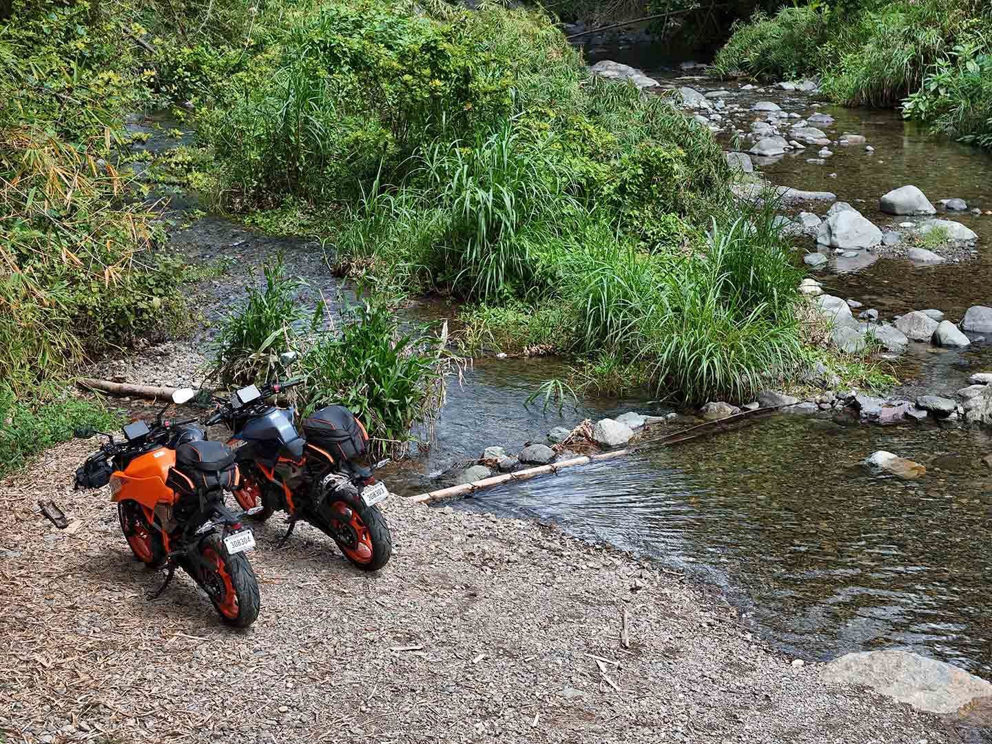 Toss on some KTM accessory luggage and the 390 Duke instantly transforms into a light-duty touring rig.