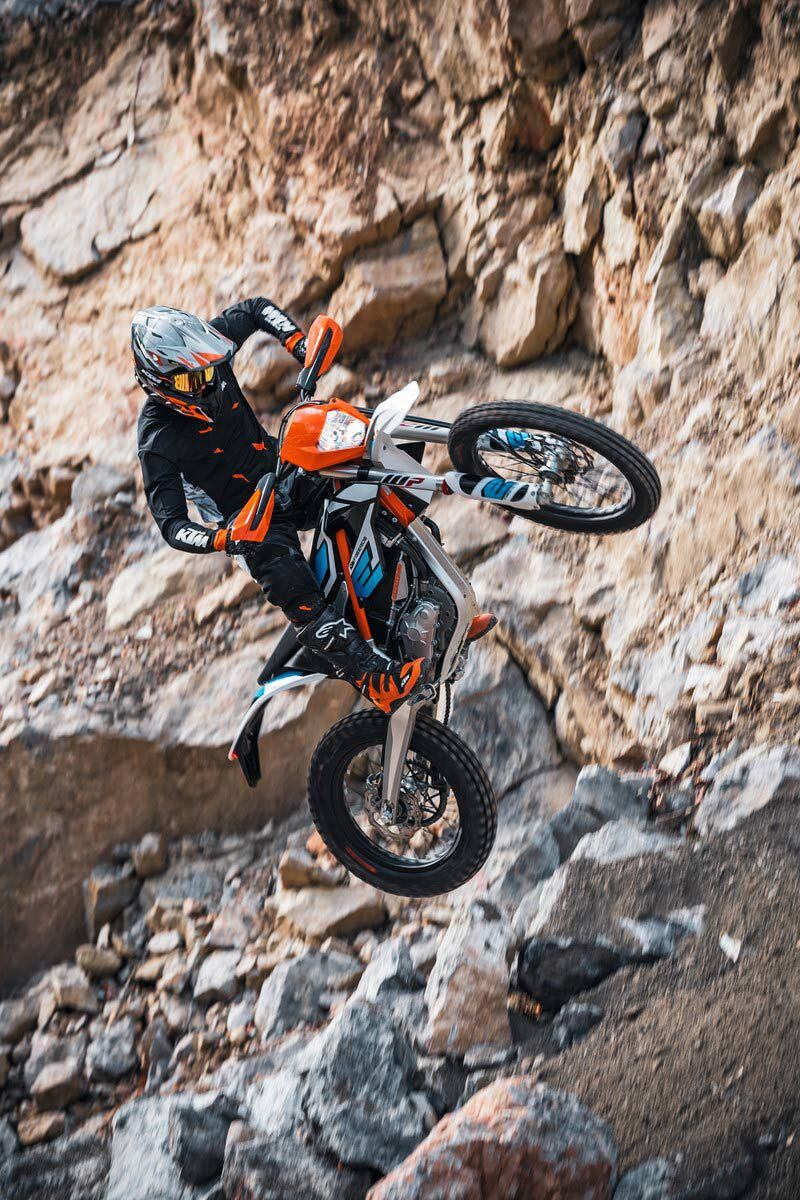 The KTM Freeride E-XC proves that rocks can conduct electricity.
