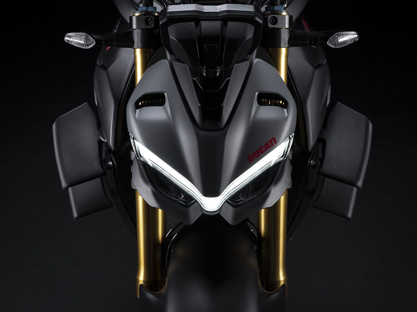 Hard to picture this as the face of a road-legal motorcycle. Menacing!