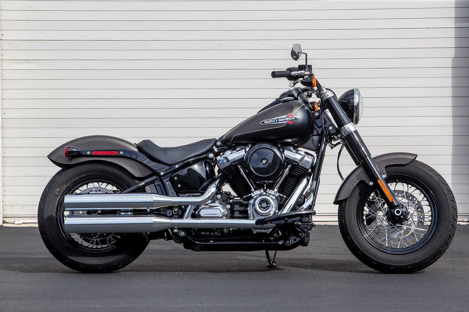 The Harley-Davidson Softail Slim is an enticing option as an around-town cruiser, and sits as the second least expensive model of the H-D cruiser lineup with a starting MSRP of $15,999.