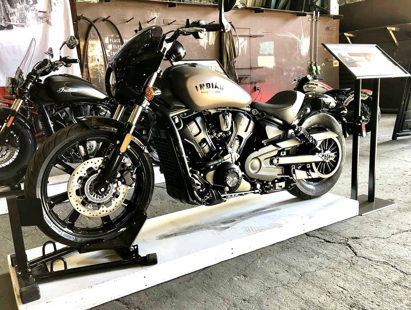 Indian was also a show sponsor, and showed up with some of its just-launched 2025 Scouts, a few of them available for demo rides.