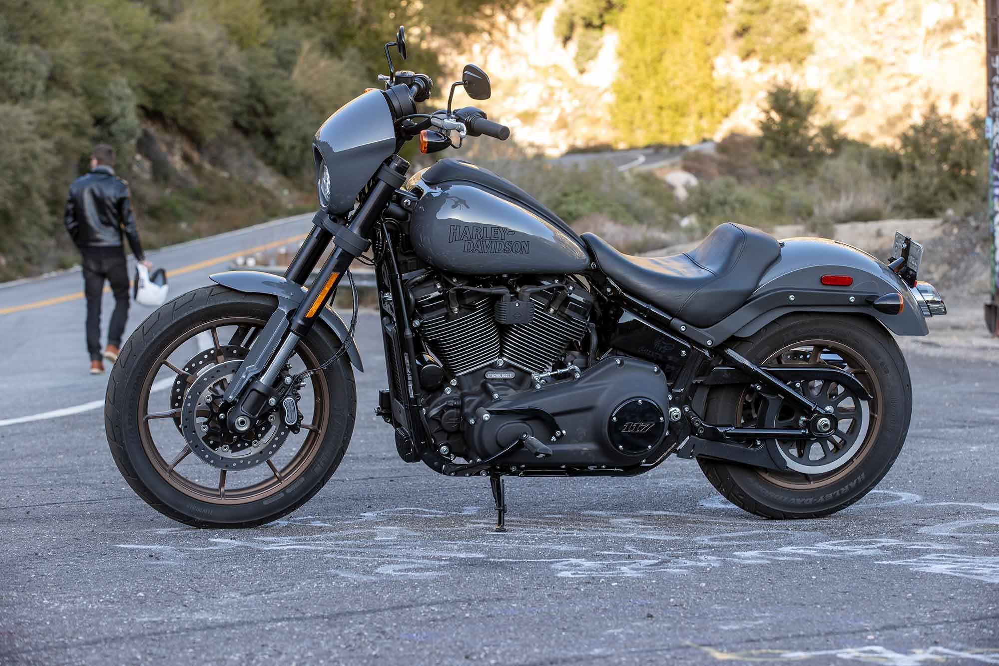 The third version of Harley-Davidson’s Low Rider S features the same defining elements you’ve come to expect from the platform: T-bars, a headlight cowl, and solo seat.