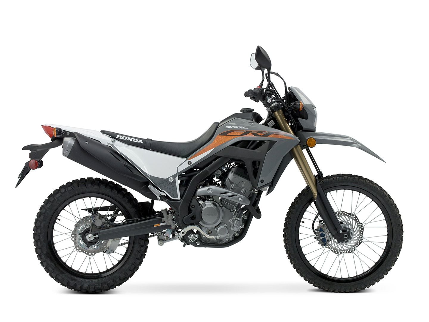 The seat height of the CRF300LS is 2 inches shorter than the standard CRF300L.