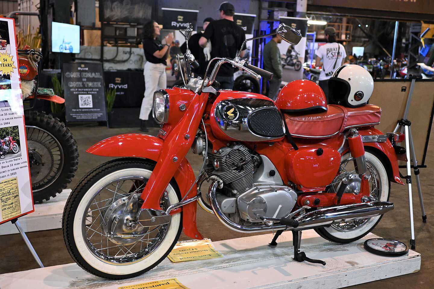 This original 1960 Honda Dream 300 came accompanied by its entire 60-year-old history, all on display.
