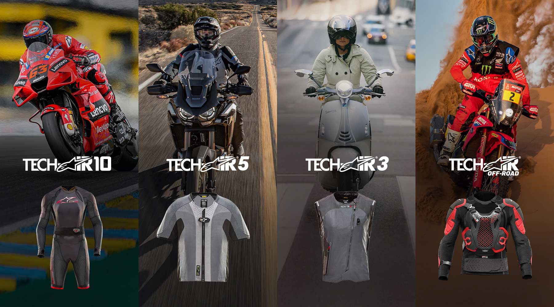 The Alpinestars Tech-Air family expands with three new pieces.
