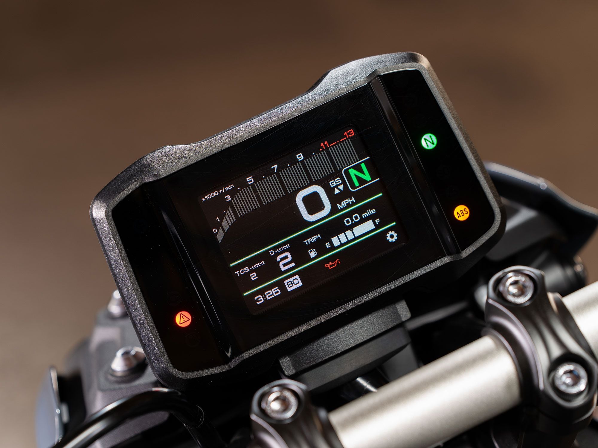 A 3.5-inch color TFT display keeps tabs on vehicle settings. We wish it was larger.
