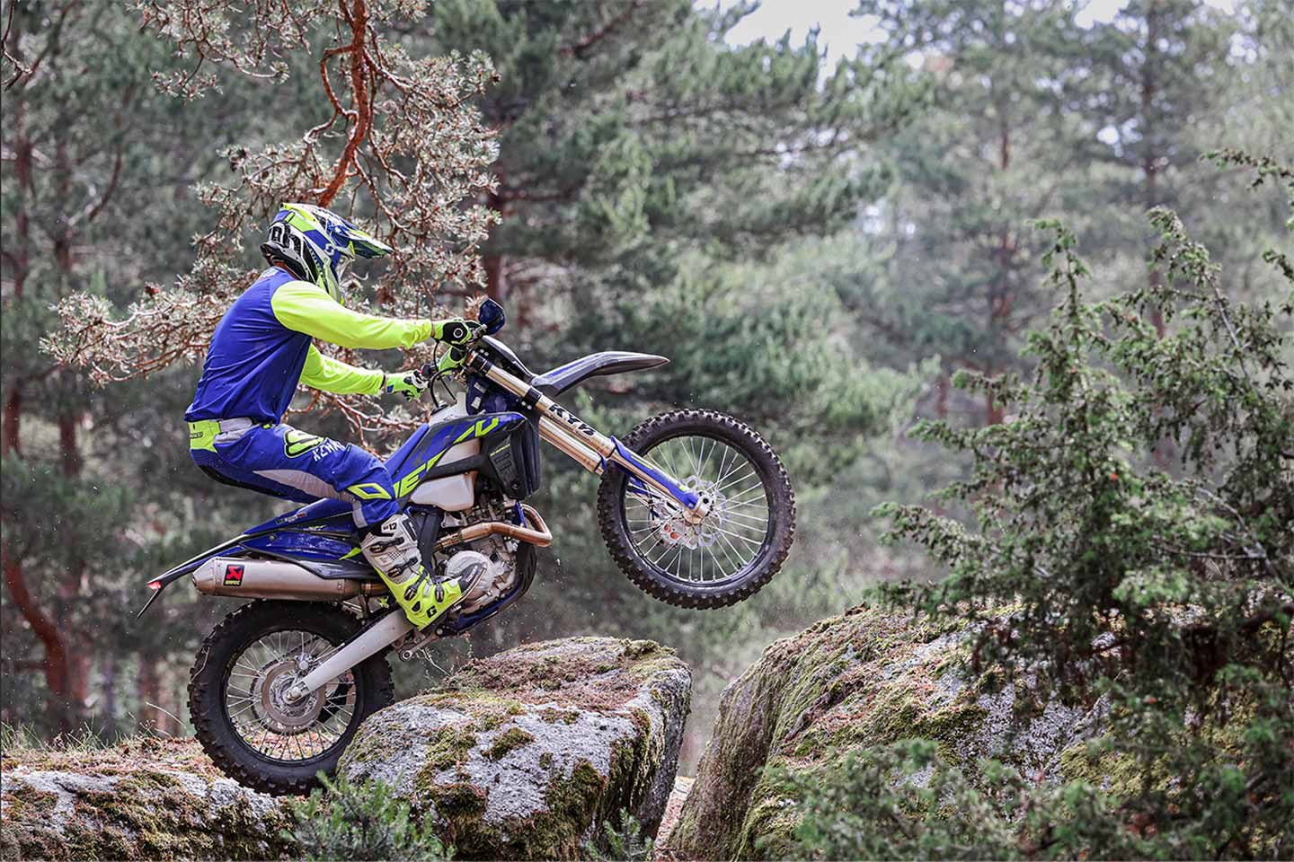 Tiptoe through the boulders. The 2024 Sherco 500 SEF Factory channels Alpine heritage through treacherous terrain.