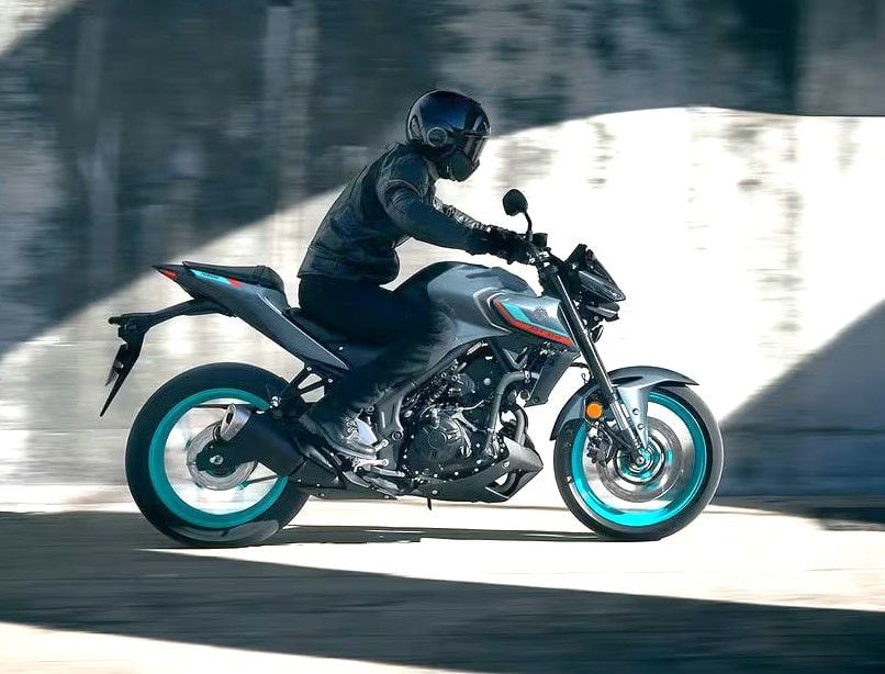 Naked but aggressive styling, a lively engine, and agile handling make the Yamaha MT-03 a top pick for new riders, commuters, and road vets alike.