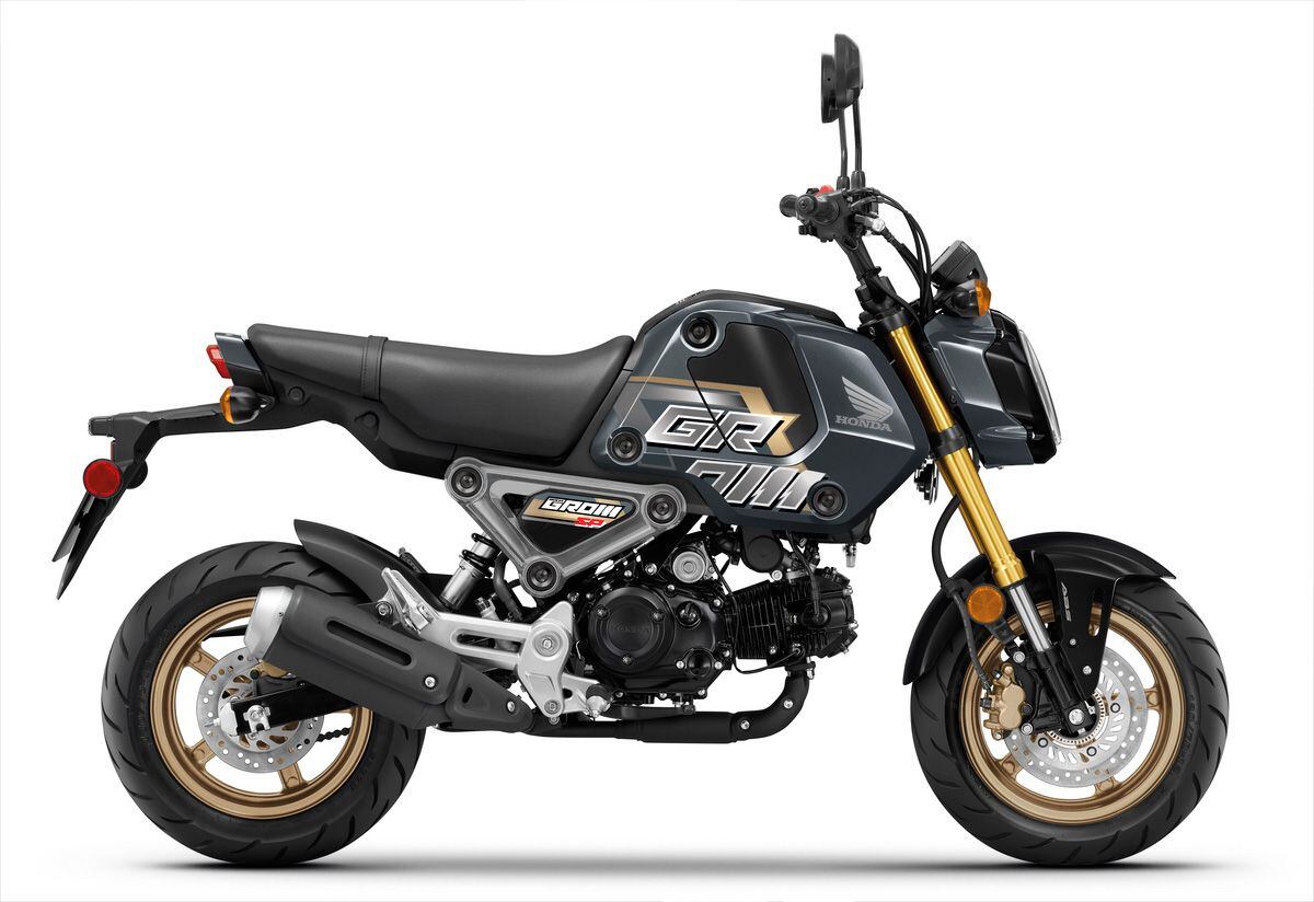 The SP version is a base-model Grom with this special livery. It costs $100 more than the base model. Honda also offers graphics kits in its accessory catalog.