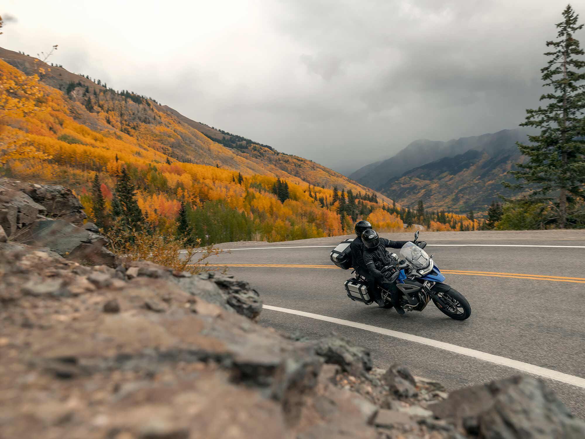 The Triumph Tiger GT Explorer is dialed for road-focused adventure.