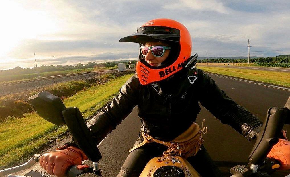 You know you’re addicted to motorcycles when “you break your leg while riding but the feeling of being alive just makes you want to ride even harder.” Sylvie Grandstaff, experimental test pilot and moto lover.