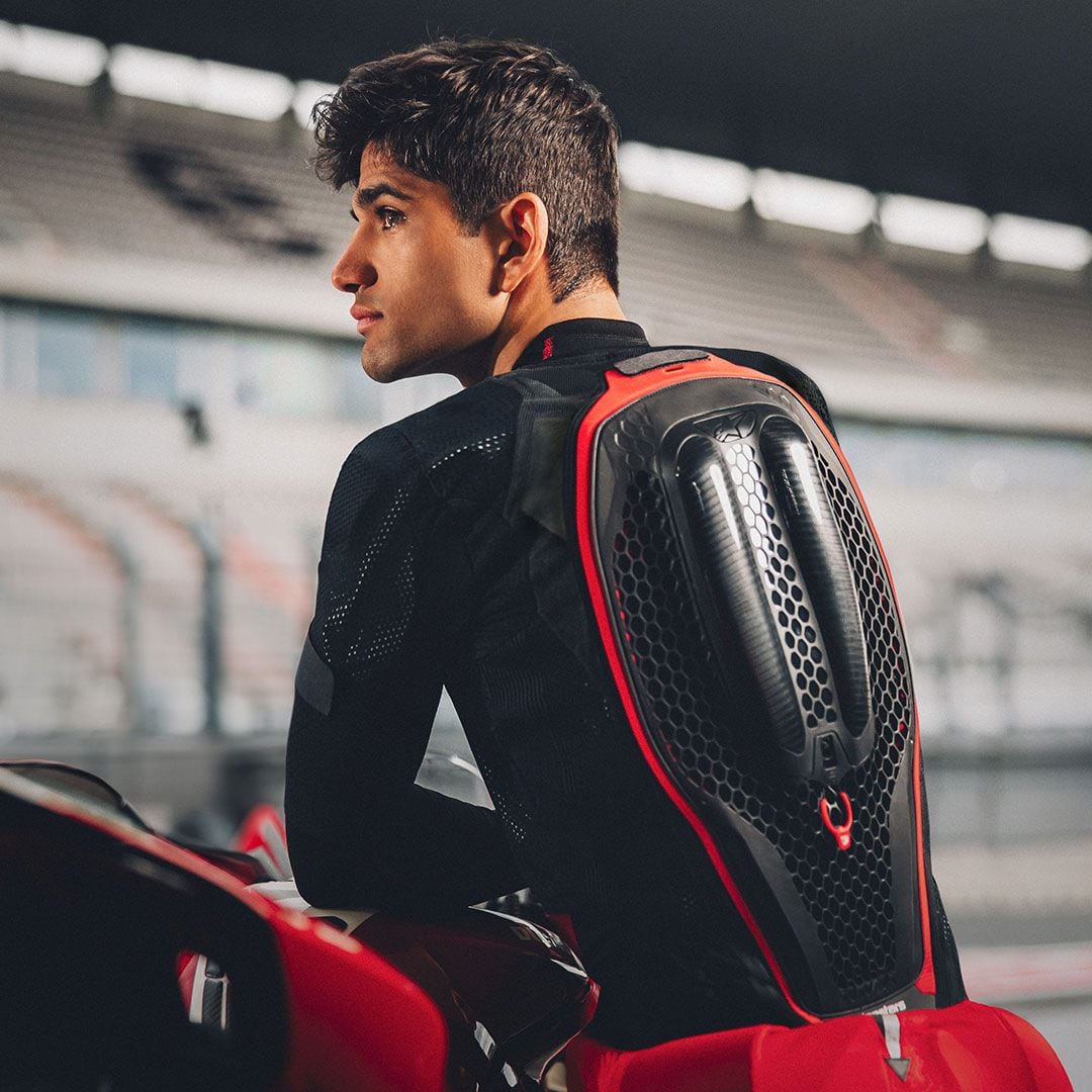 The Tech-Air 7x is designed to fit under any race suit or riding jacket that has room to accommodate the airbag deployment.