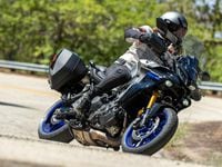 2022 yamaha tracer 9 gt riding on mountain road