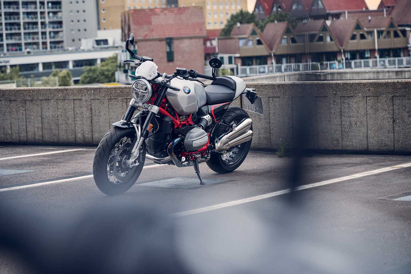 The 2024 BMW R 12 nineT is the more sporty of the two machines.