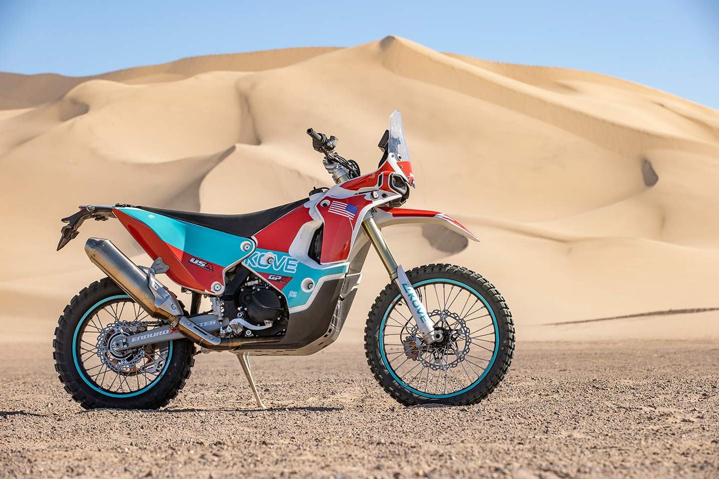 China’s Kove Moto and Utah’s GPX Moto team up to offer this $8,999 450cc rally bike for US consumption.