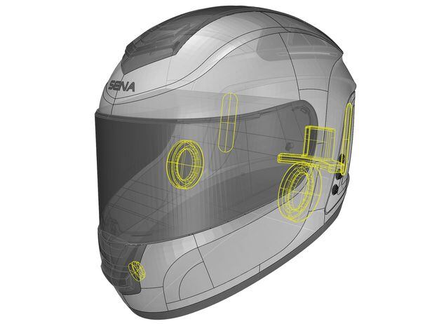 ear pain motorcycle helmet Lamborsafe Half Speaker Pockets Fits Cardo Packtalk Edge Ear Pads Wind Noise Blockers
