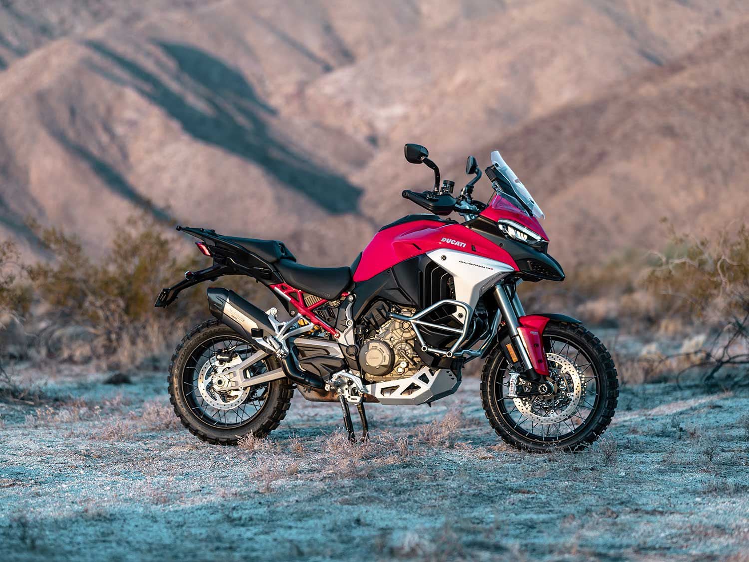 The 2021 Multistrada V4 S can be outfitted in traditional or spoked aluminum wheels ($200 upcharge).