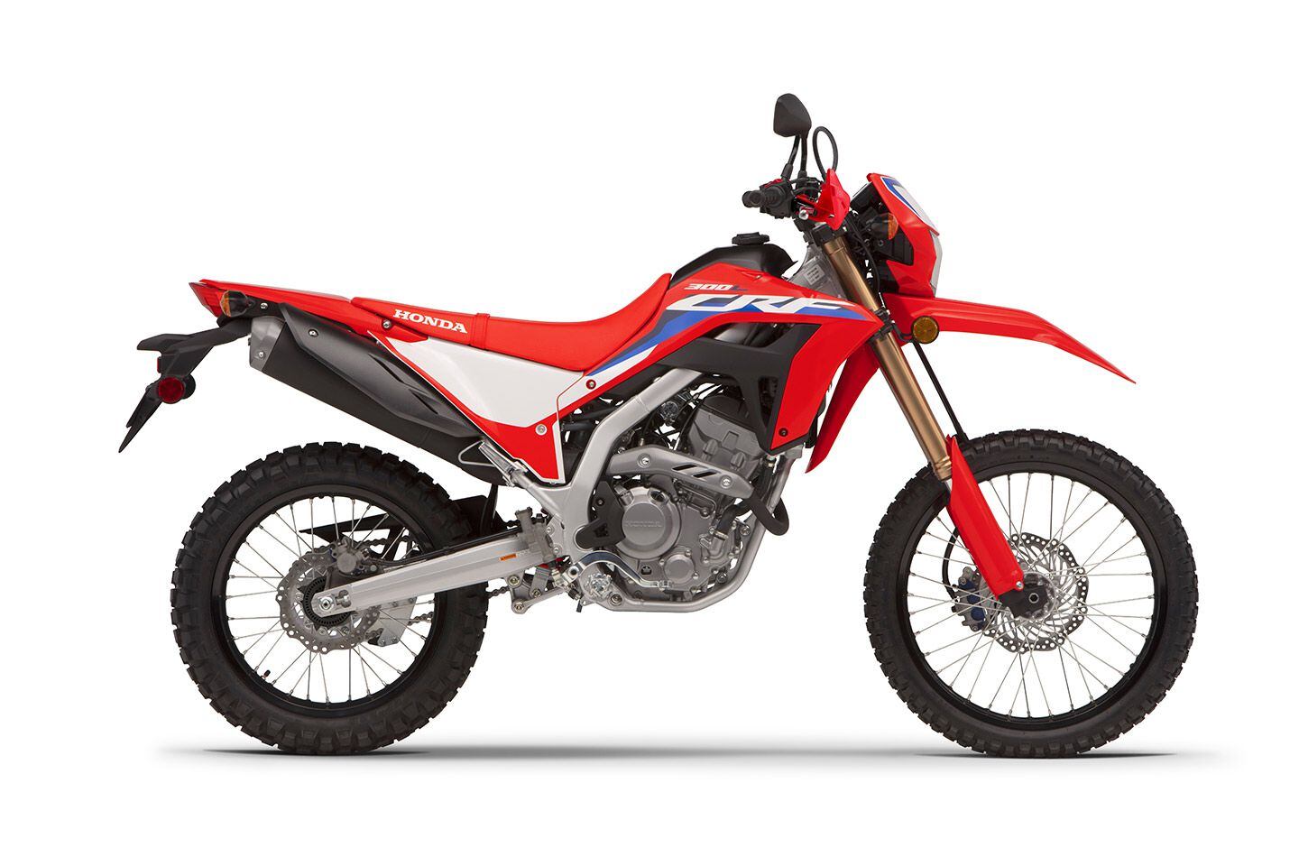 The CRF300L ($5,399) and ABS-equipped version ($5,699) will be available a month before the LS ($5,699).