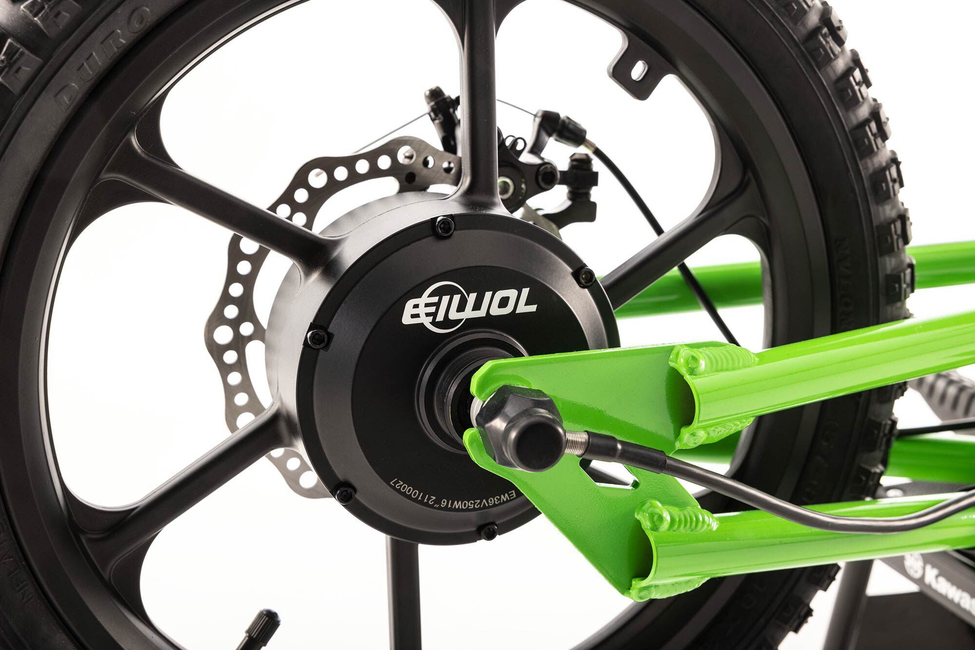 A 250-watt motor is hidden within the hub of the rear wheel. Little to no maintenance is required to keep it running.