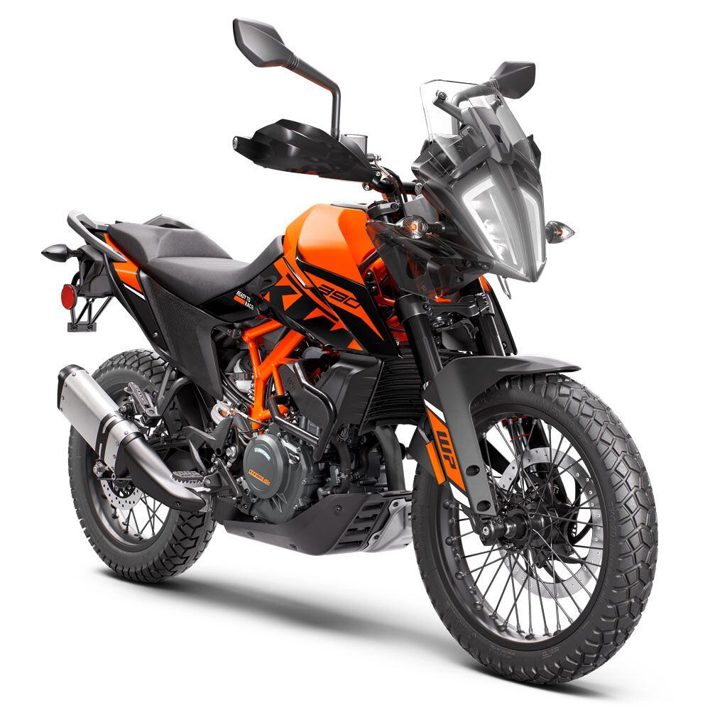 The 2023 KTM 390 Adventure features spoked wheels, WP suspension, and even off-road ABS, for less than $8K.