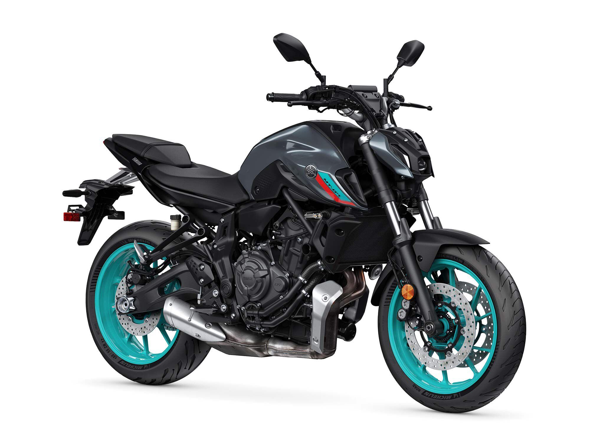 2023 Yamaha MT-07 in Cyan Storm.