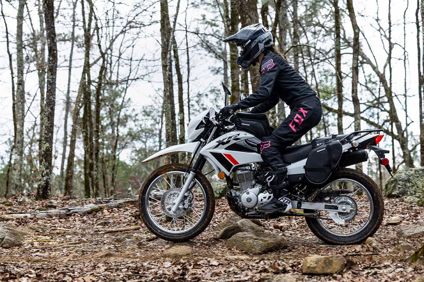 The XR150L is one of the most approachable dual sports on the market, making it a great option for riders looking to explore the outskirts of town.