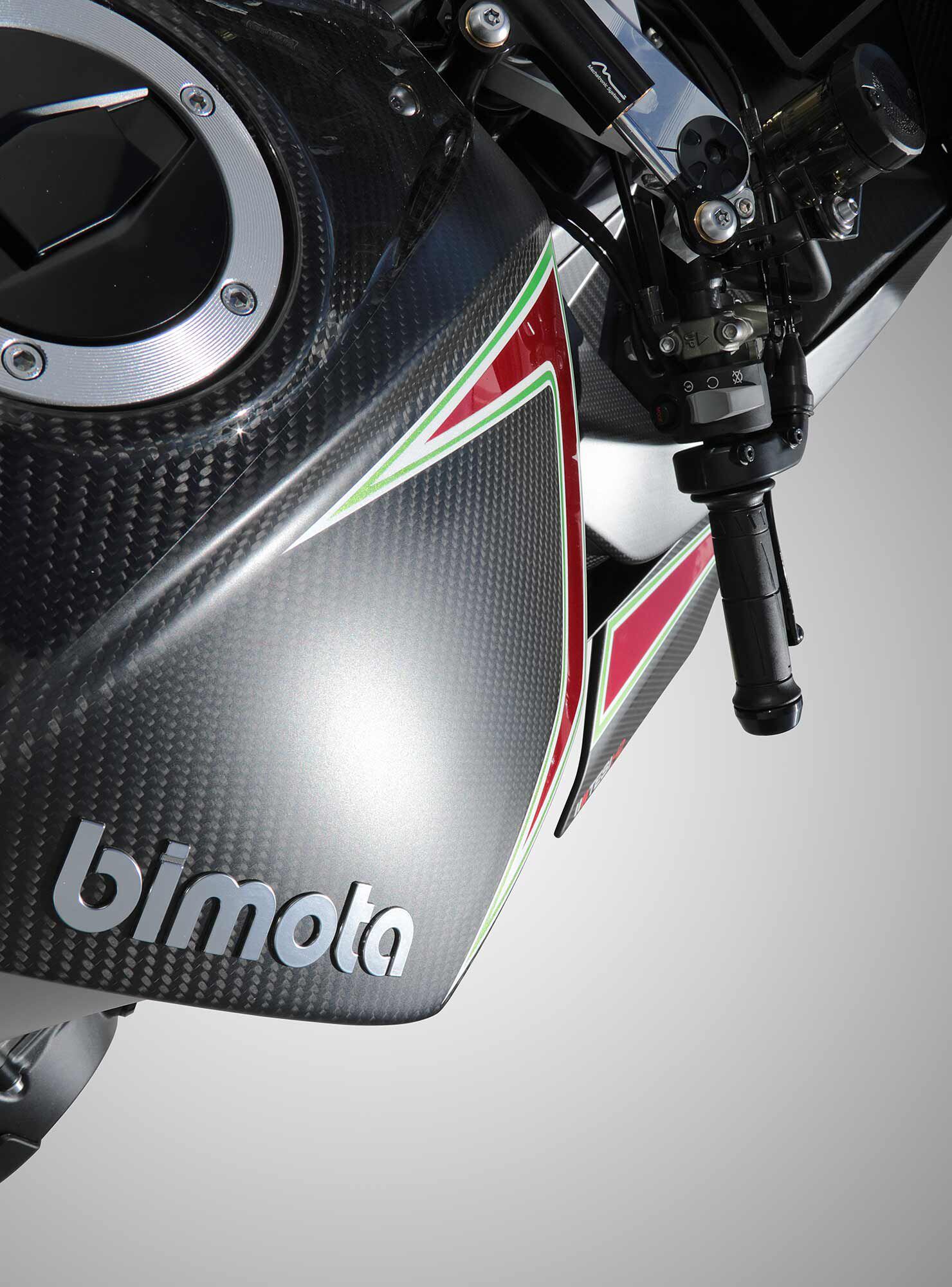 Twist quickly to blur the world: the view aboard the Bimota Tesi H2.