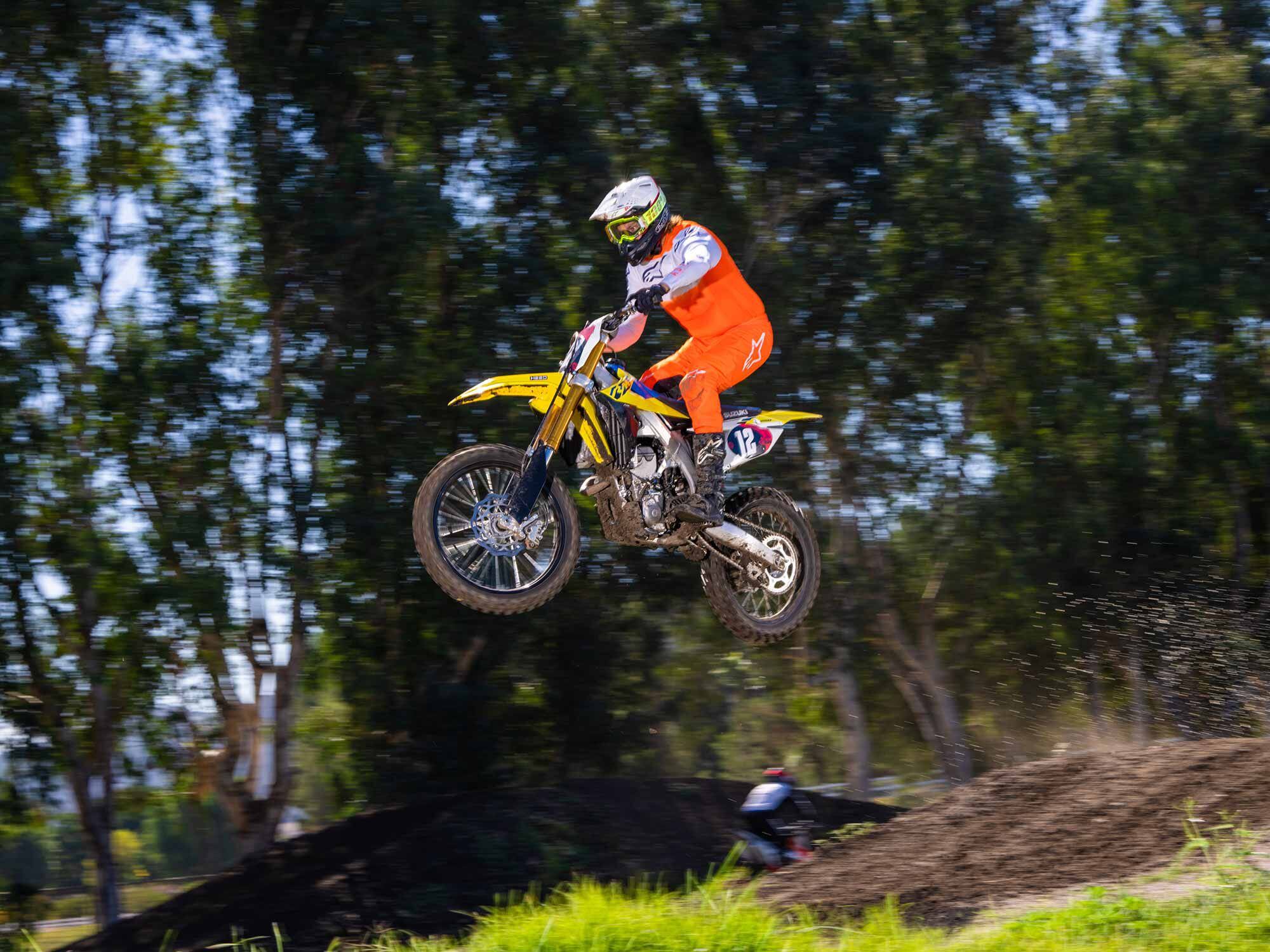 Every now and then, it’s fun to throw some dirt bike roost and Suzuki’s RM-Z’s a great way to do it.