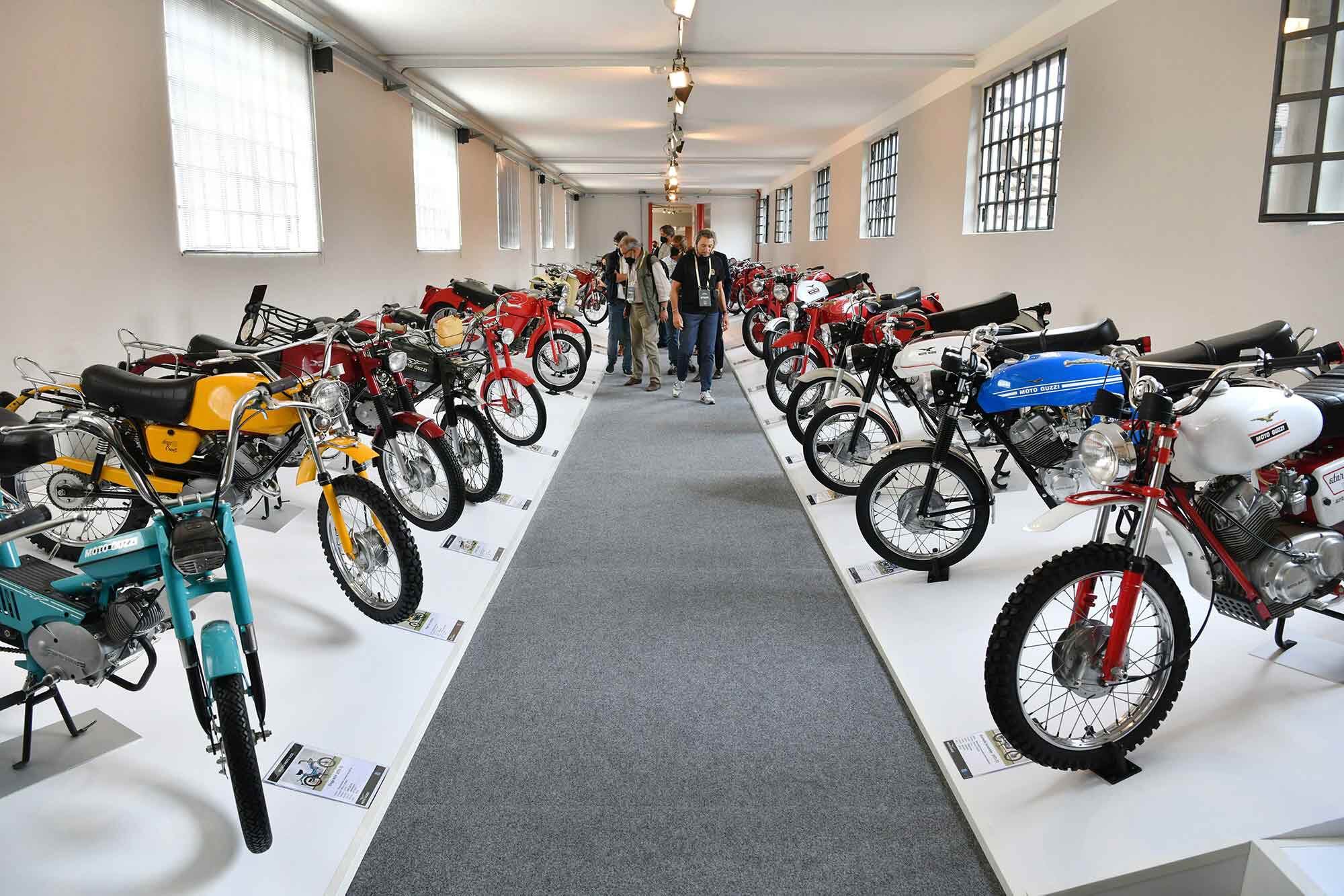 Moto Guzzi history, circa 1970s to 1980s, represented in the recently reopened museum.