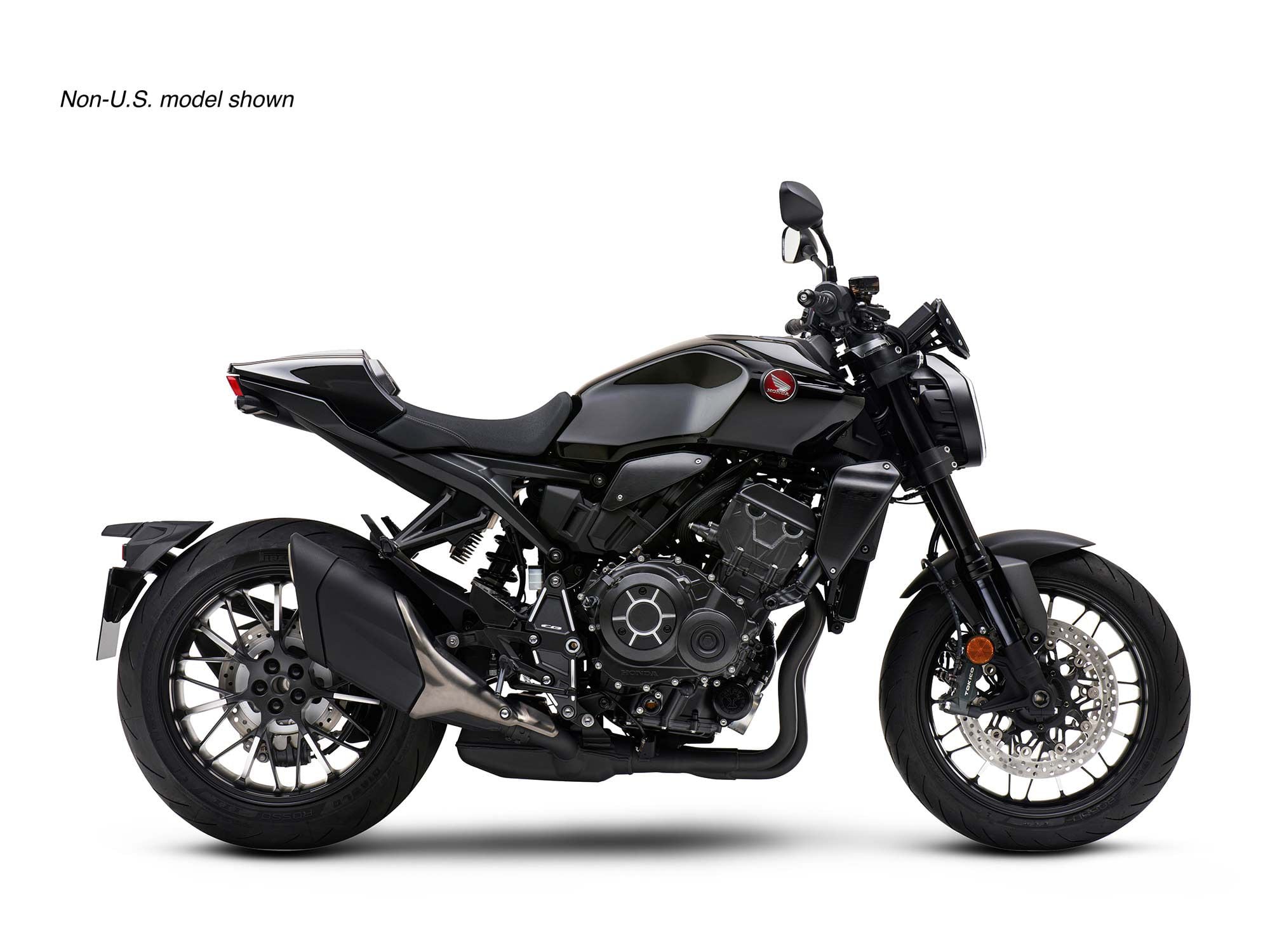 The largely unchanged 2023 Honda CB1000R. Is it a “Black Edition”? Depends on your source.