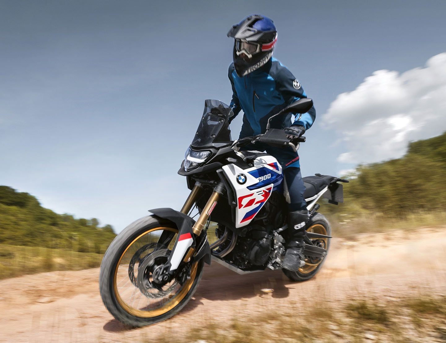 The new 2024 BMW F 900 GS muscles into Motorrad's enduro lineup with a bigger engine with more power, revised styling, and upgraded suspension.