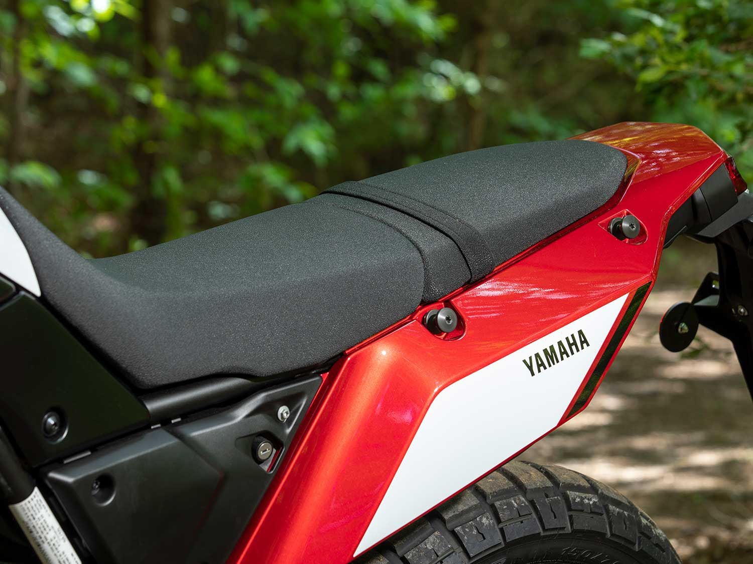 The saddle on the Ténéré 700 is a good compromise between road and off-road duty.