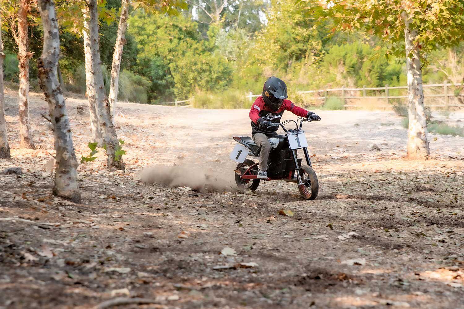 This is Indian Motorcycle’s first electric kids’ bike.